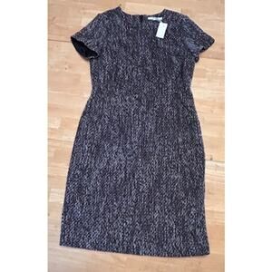 NWT Boden Lined Woven Brown & Tan Tunic Dress Size 12L